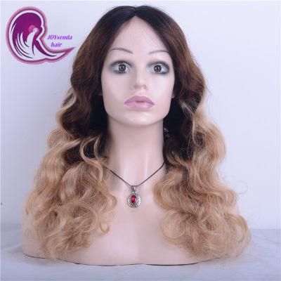 Ombre Color Natural Wave Indian Virgin Hair Front Lace Wig
