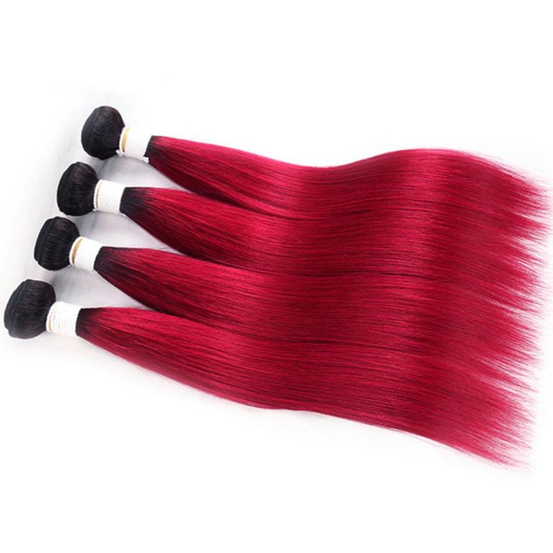 Brazilian Human Hair Straight Hair Bundles Burgundy Red Blonde Brown Color Remy Human Hair Weaving Bundles Extensions