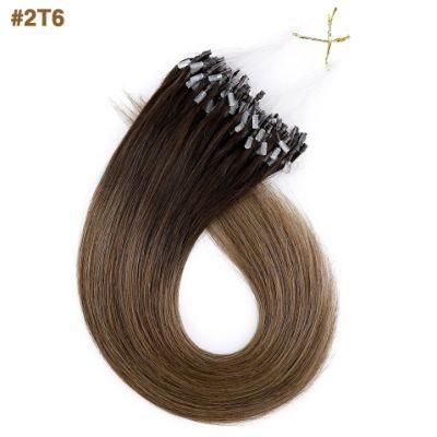Micro Loop Hair Extensions Natural Hair Micro Bead Hair 1g/Strand Remy Black Brown Blonde Micro Links Human Hair