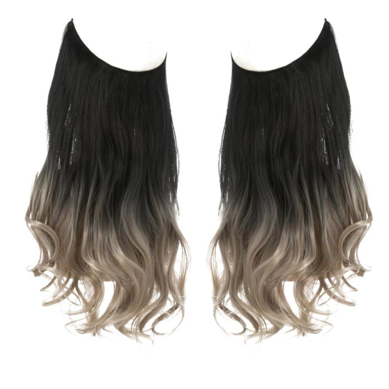 Natural Synthetic Hair Extensions Wavy False Hair Piece