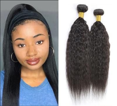 Kbeth Wholesale Raw Indian Virgin Hair Weave Kinky Straight Hair Bundles with Closure Yaki Hair Transparent Lace Closure Wholesale