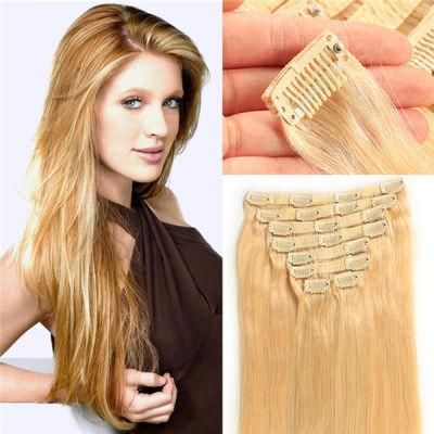 Ndian Straight Clip in Hair Extensions 1set/Lot Human Hair Indian 100% Human 2# Clip in Human Hair Extensions