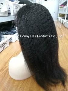 Indian Virgin Human Hair Full Lace Wig Yaki Style