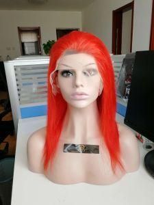 Wholesale Peruvian/Brazilian Human Hair of Red Color Sraight Full Lace Wig