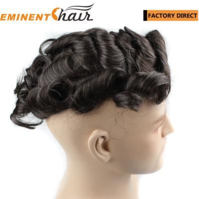Men&prime;s Remy Human Hair Hand Ventilated Swiss Lace Hair Toupees Manufacturer