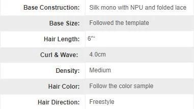 Lw457 Silk Mono Durable Hairpiece