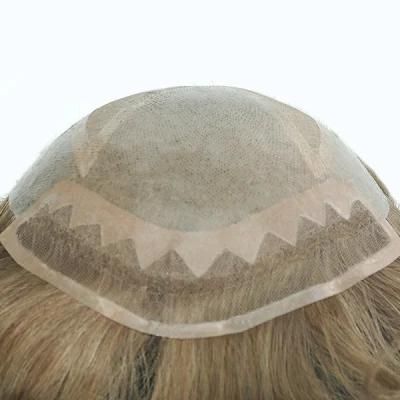 Ljc1249 Skin Gause Lace Front Human Hair Replacement System
