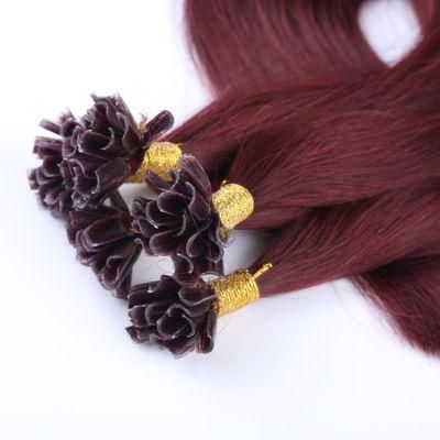 Straight Keratin Capsules Human Fusion Hair Nail U Tip Machine Made Remy Pre Bonded Hair 16&quot; 20&quot; 24&quot; 1g/S 50g