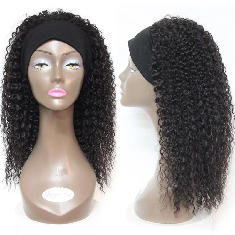 Wholesale Remy Human Hair Headband Wig, Headband Wig Human Hair for Black Women, 150% 180%Density Curly Headband Human Hair Wig