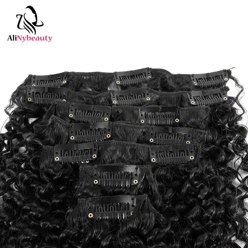 Kinky Curly Clip in Human Hair Extensions Brazilian Virgin Hair