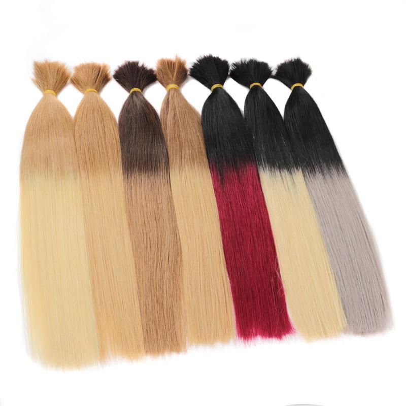 Bhf 100% Human Braiding Hair Bulk Machine Made Remy Straight No Weft Bundles Natural Braiding Hair Extensions