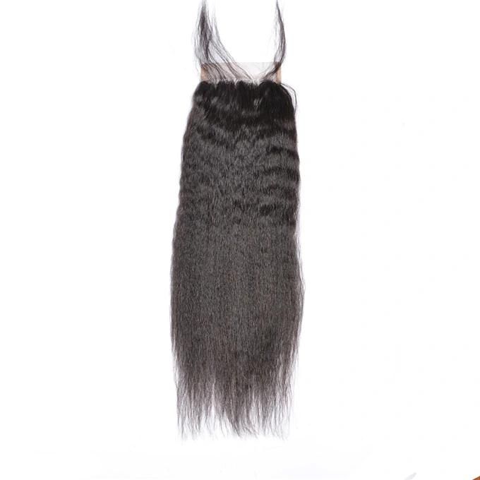 Kbeth Yaki Straight 5*5 Transparent HD Lace 14 Inch Closure Cheap Price Toupees From China Xuchang Factory in Stock