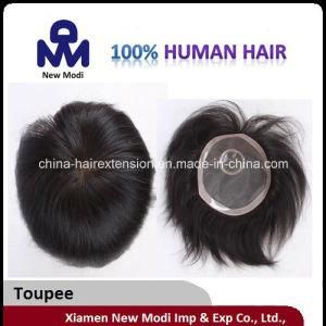 Straight Human Hair Men&prime;s Toupee