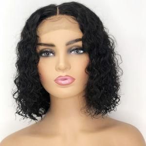 Cheap Price Brazilian Human Hair 4X4 Closure Wig Short Curly Closure Wig for Black Women