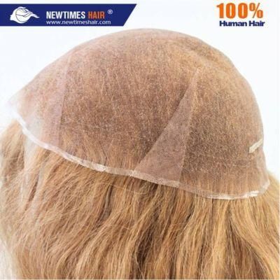 Full French Lace High Quality Natural Human Hair Women Toupee