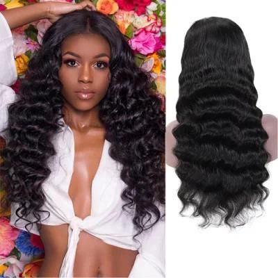 Wholesale 28 Inch Human Hair 4*4 Lace Front Wig Loose Wave Wig Lace Closure Wig