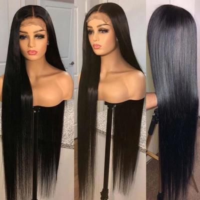 Malaysian Virgin Hair 360 Transparent Lace Frontal Wig Bone Straight Human Hair Extensions Wigs