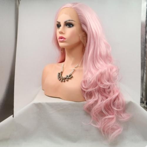 Long Wavy Wig with Air Bangs Silky Full Heat Resistant Synthetic Wig for Women